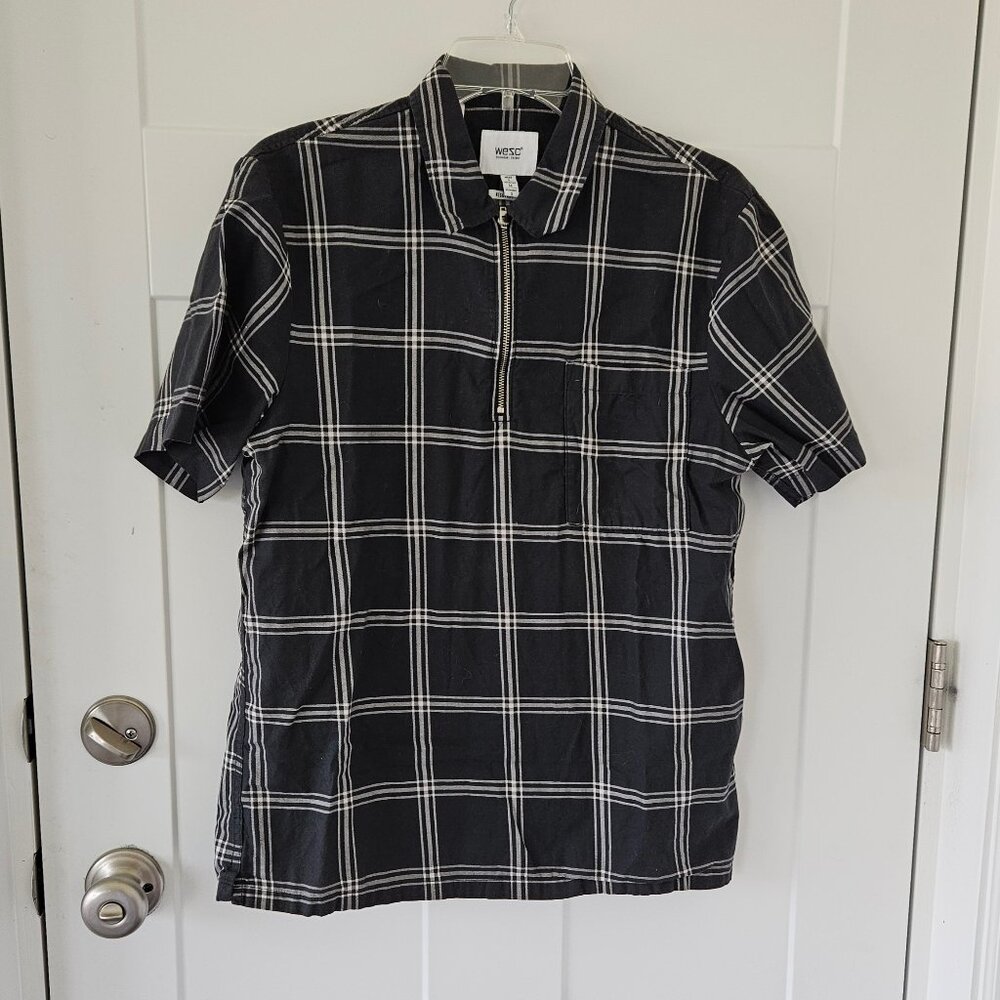 Unisex WESC  1/4 Zip shirtw/Front Pocket Mens Sm, Womens M.